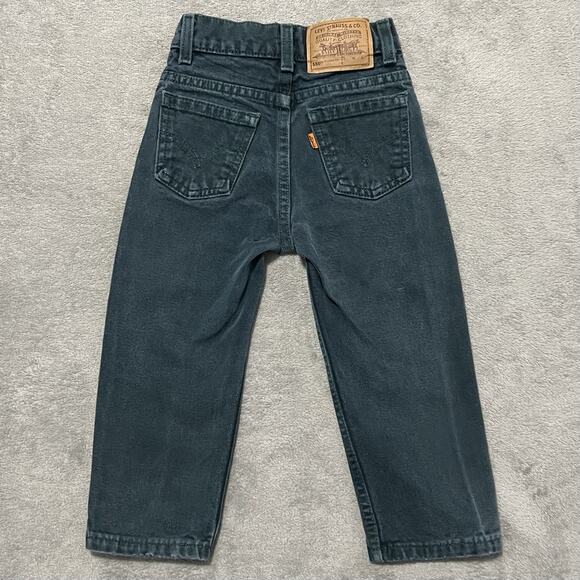 Levi's 550 Jeans Boys 4 Green Relaxed Fit Regular USA Made Vintage Denim Pants - Picture 2 of 15